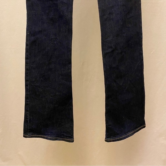 Abercrombie 4 (27) A&F Boot Cut Jeans Sexy Low Rise Dark Indigo Womens Stretch - Picture 8 of 16